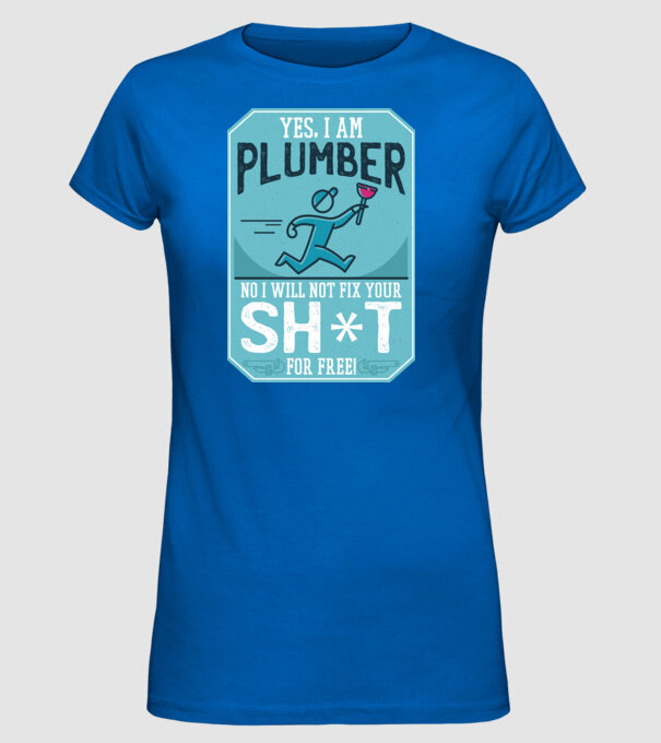 Da, sunt instalator model albastru regal pe tricou