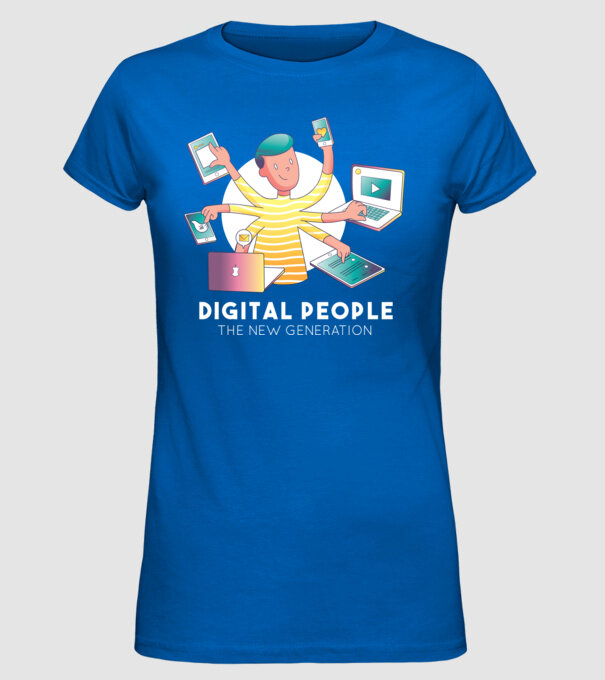 Oamenii multitasking sunt generația viitoare model albastru regal pe tricou