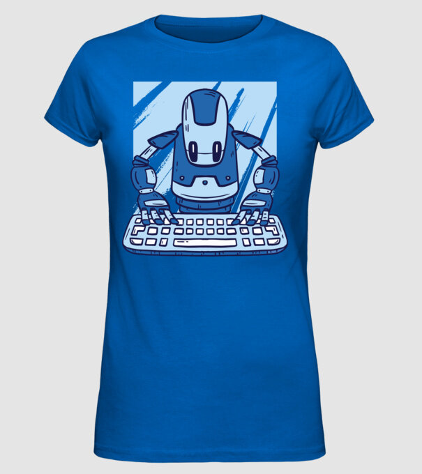 Automatizare robot model albastru regal pe tricou