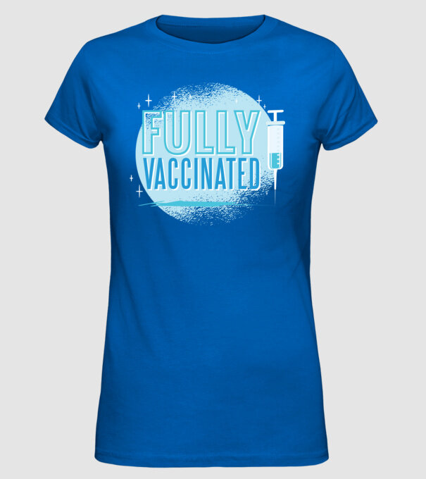 Complet vaccinat model albastru regal pe tricou