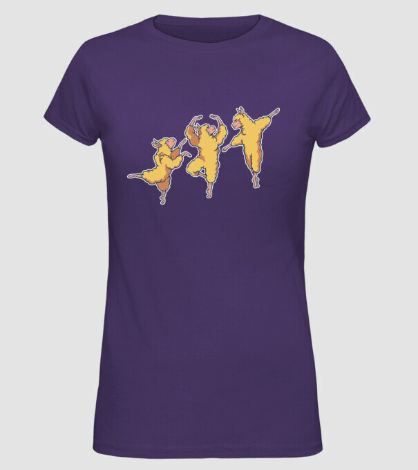 Alpaca Dansatoare model mov pe tricou