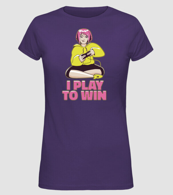 Anime fată Gamer model mov pe tricou