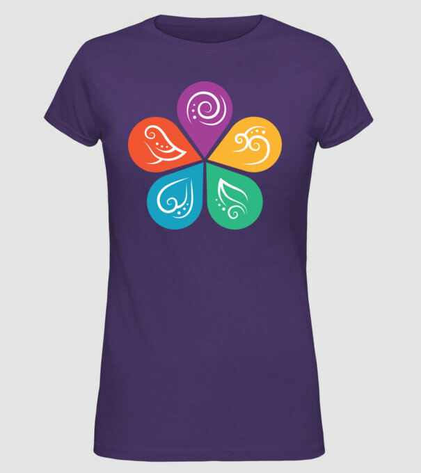 Ayurveda model mov pe tricou