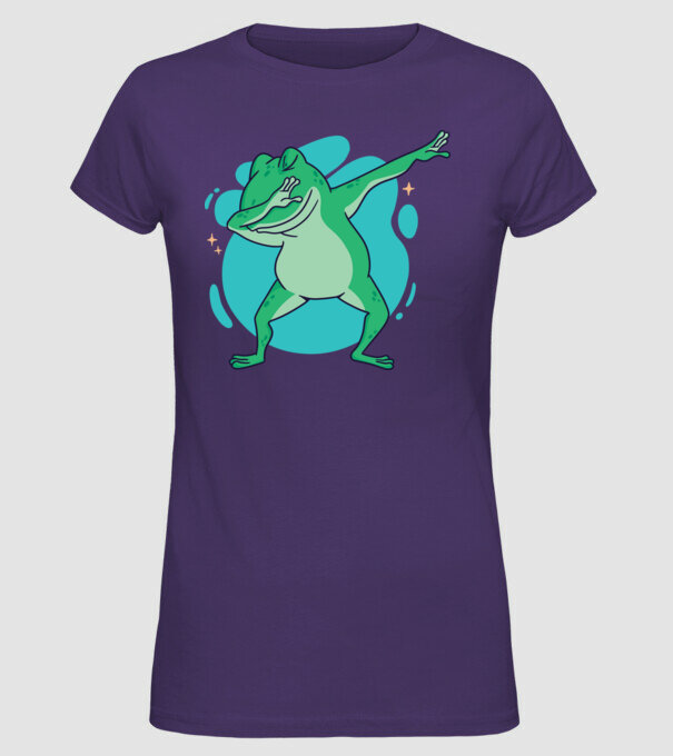 Broască DAB model mov pe tricou
