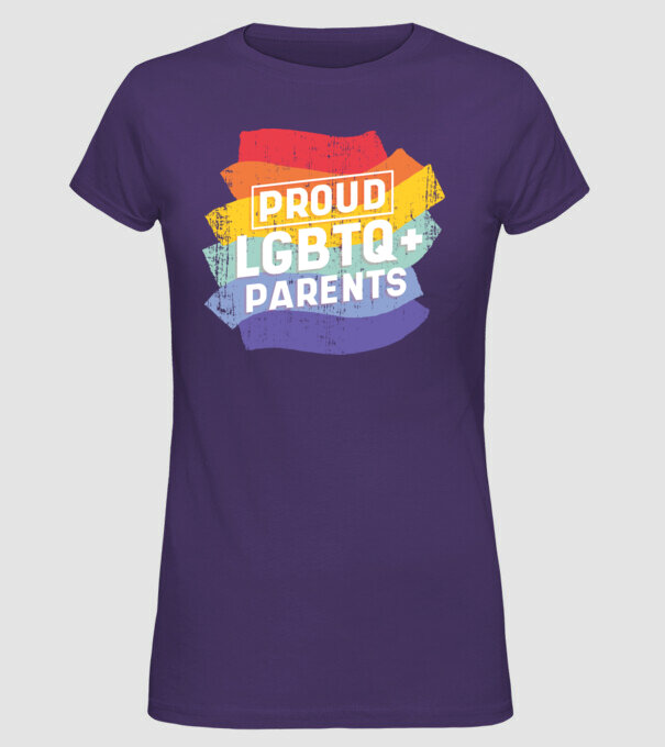 Părinți mândri LGBTQ model mov pe tricou