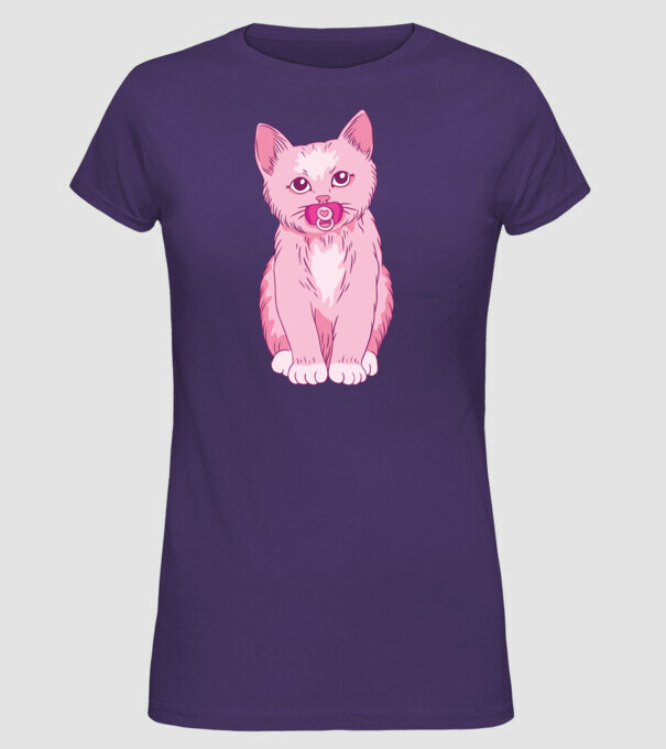 Pisică Baby model mov pe tricou