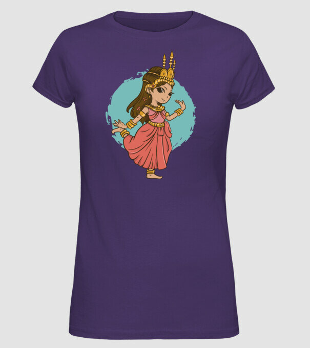 Prințesă drăguță model mov pe tricou