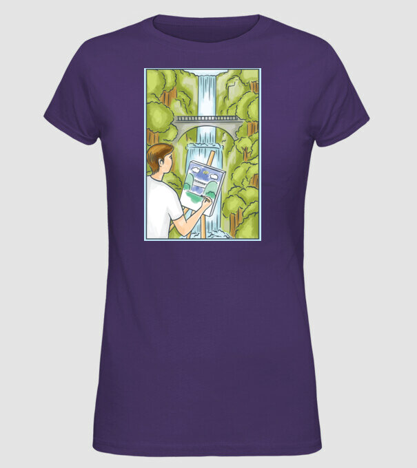 Pictură model mov pe tricou