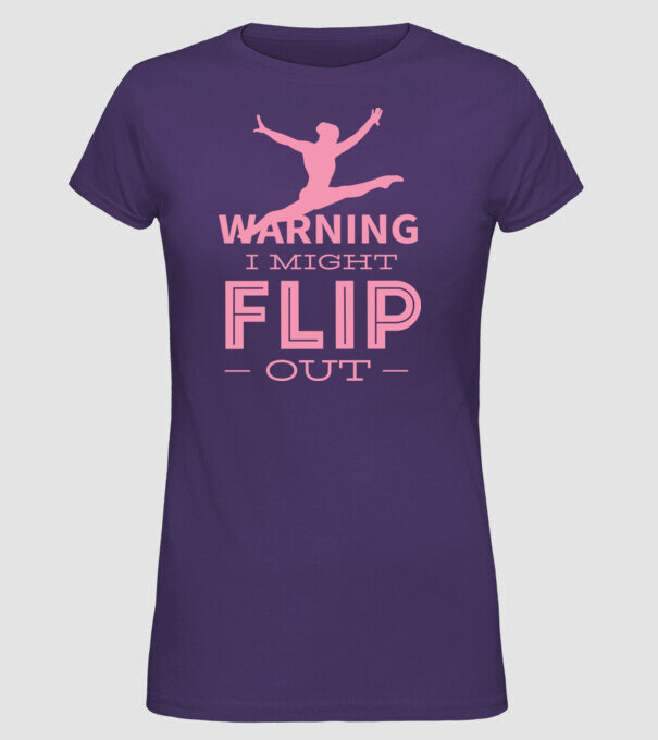 Gimnast model mov pe tricou