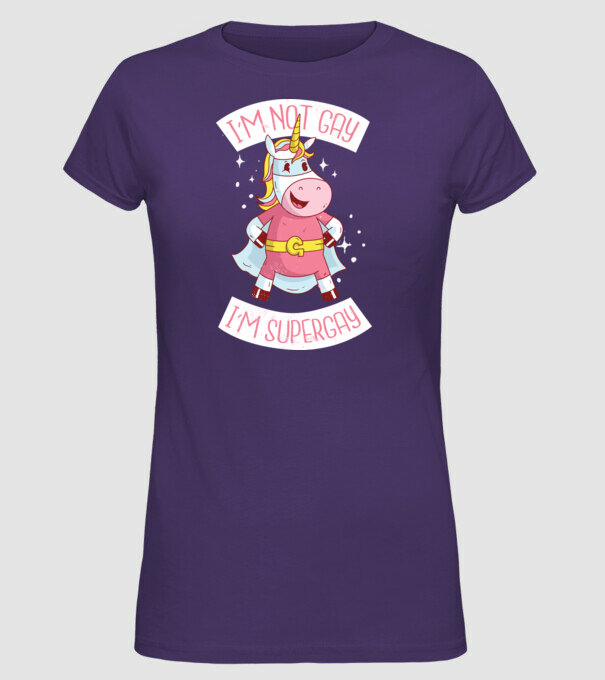 'I''m not gay i''m supergay' model mov pe tricou