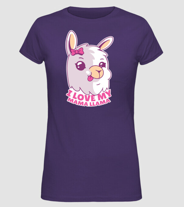 I Love My Papa Llama tricou drăguț cu lamă pentru bunica model mov pe tricou