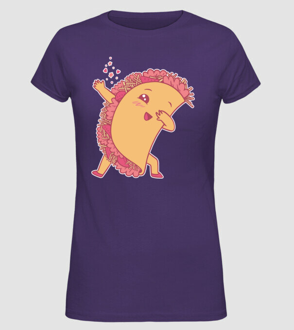 Kawaii Taco DAB model mov pe tricou