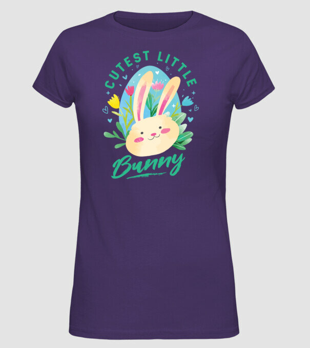 Cel mai dulce iepuraș model mov pe tricou