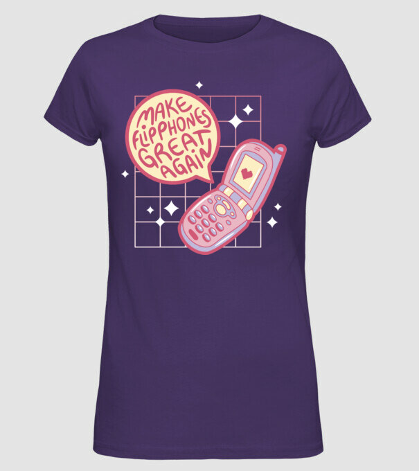 Make Flipphones Great Again Retro model mov pe tricou