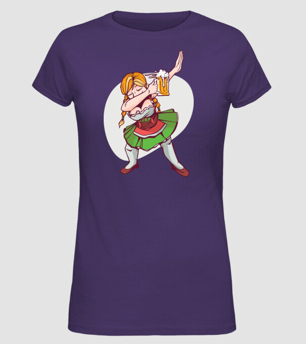 Oktoberfest DAB Fată cu ulcior model mov pe tricou