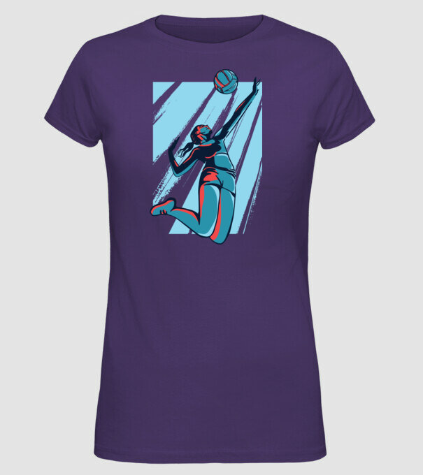 Fată Voleibalistă model mov pe tricou