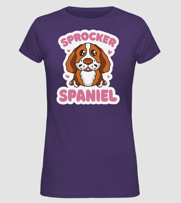Sprocker Spaniel model mov pe tricou