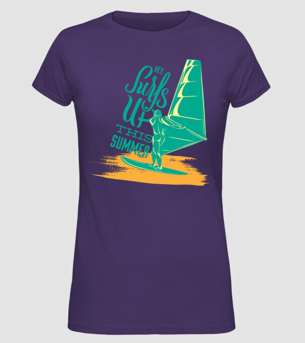 Surfs up this summer model mov pe tricou