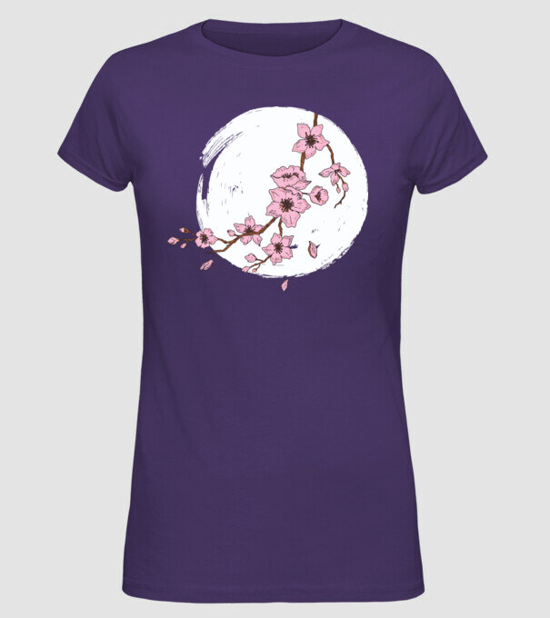 Înflorire de primăvară model mov pe tricou