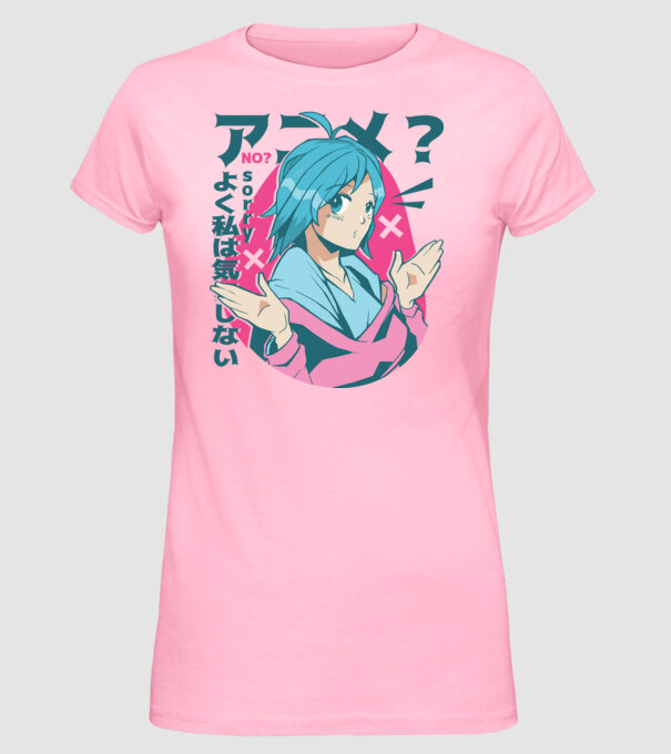 Tricou Anime model roz deschis pe tricou