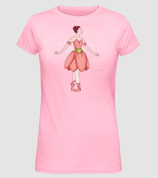 Balerină model roz deschis pe tricou