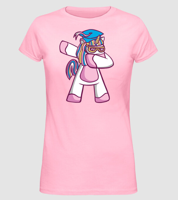 Unicorn Absolvent DAB model roz deschis pe tricou