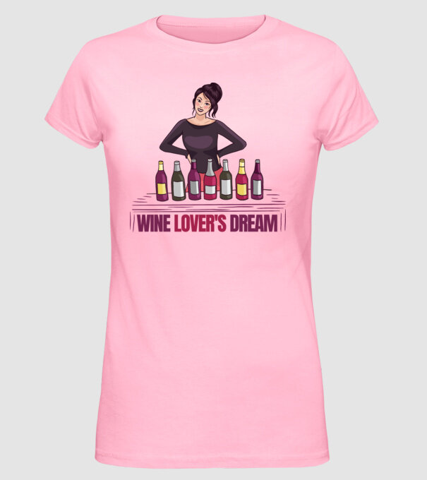 Degustare de vinuri model roz deschis pe tricou