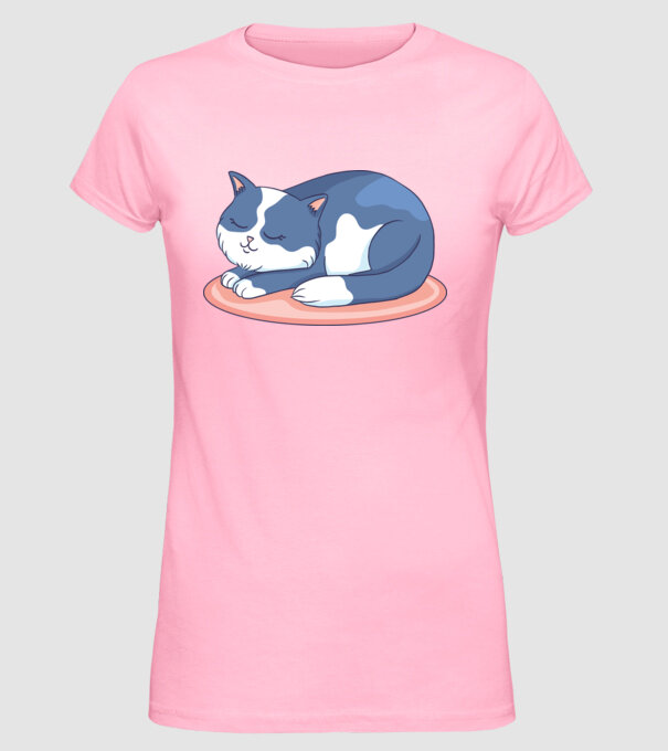Pisicuță drăguță model roz deschis pe tricou