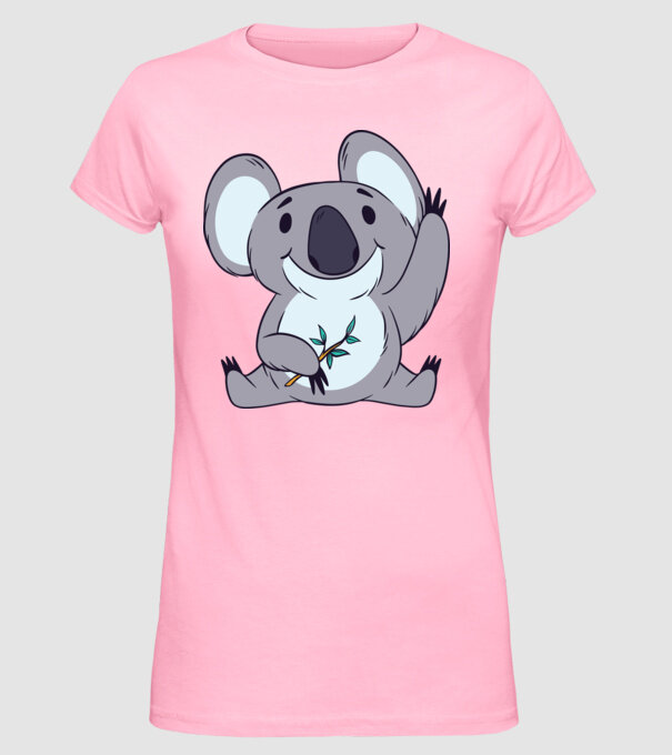 Koala drăguț model roz deschis pe tricou