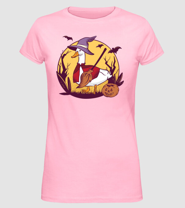 Gâscă Halloween model roz deschis pe tricou