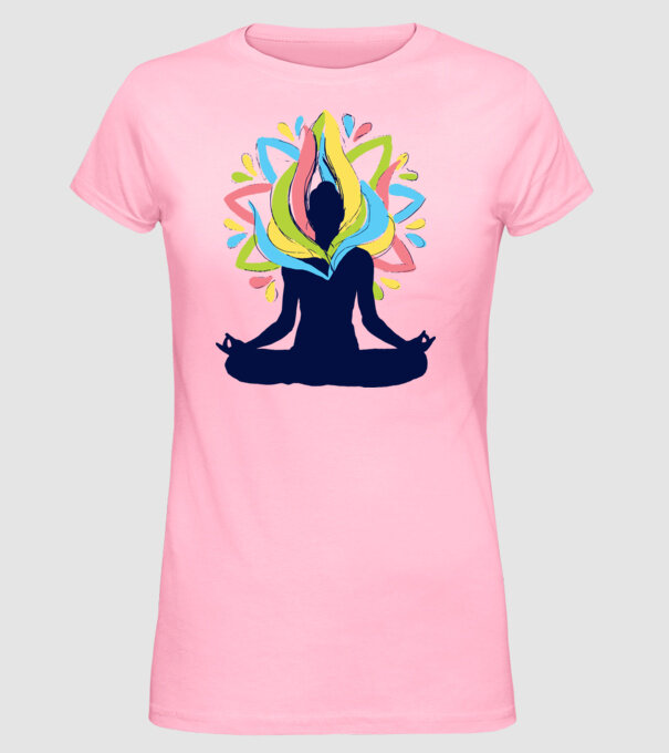 Energii Yoga Meditație model roz deschis pe tricou