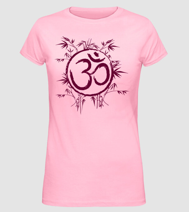 Simbol Yoga model roz deschis pe tricou