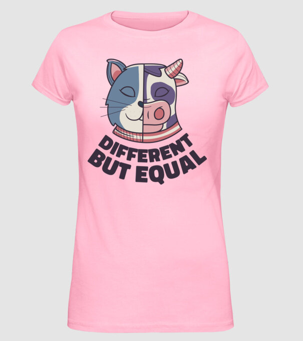 Diferit, dar egal model roz deschis pe tricou