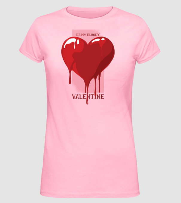 Fii dragostea mea - Be my bloody Valentine model roz deschis pe tricou