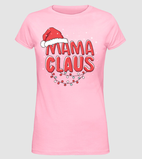 Mama Claus model roz deschis pe tricou