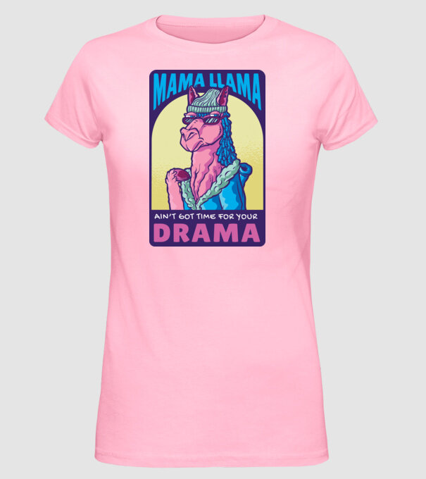 Mama Lama model roz deschis pe tricou
