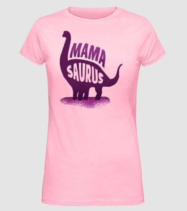 Mamasaurus model roz deschis pe tricou