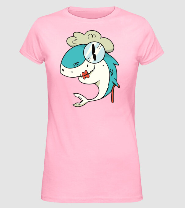 Bunică Rechin model roz deschis pe tricou