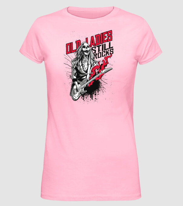 Old Ladies still Rocks model roz deschis pe tricou