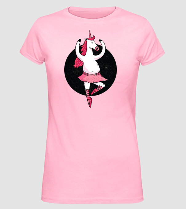 Unicorn Balet model roz deschis pe tricou
