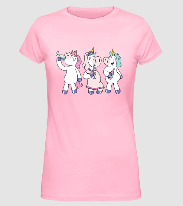 Unicorn Mireasă Petrecerea burlăcițelor model roz deschis pe tricou