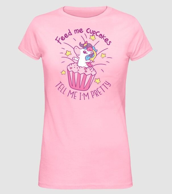 Unicorn Muffin model roz deschis pe tricou
