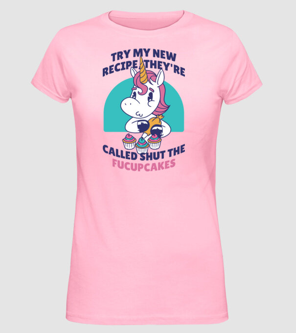 Unicorn Rețetă model roz deschis pe tricou