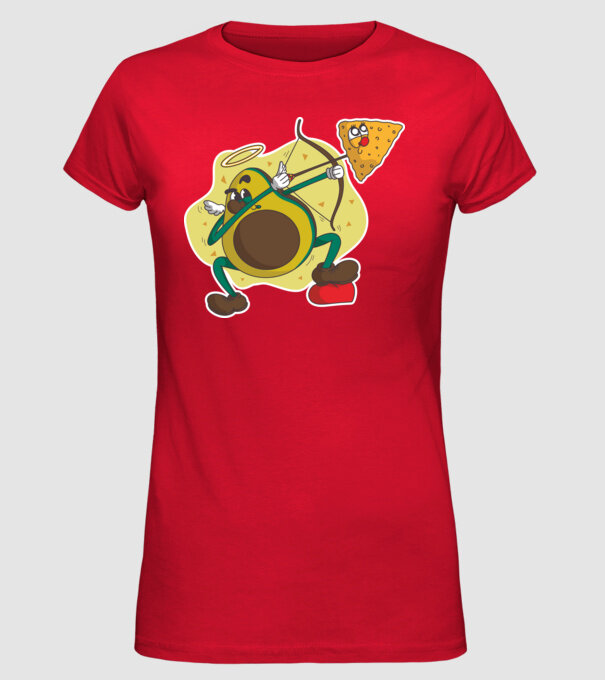 Dragoste de Avocado model roșu pe tricou