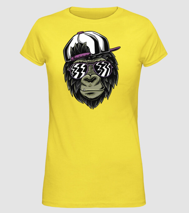 Cool Monkey model galben pe tricou