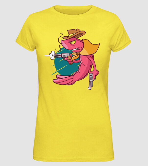 Rac înarmat model galben pe tricou