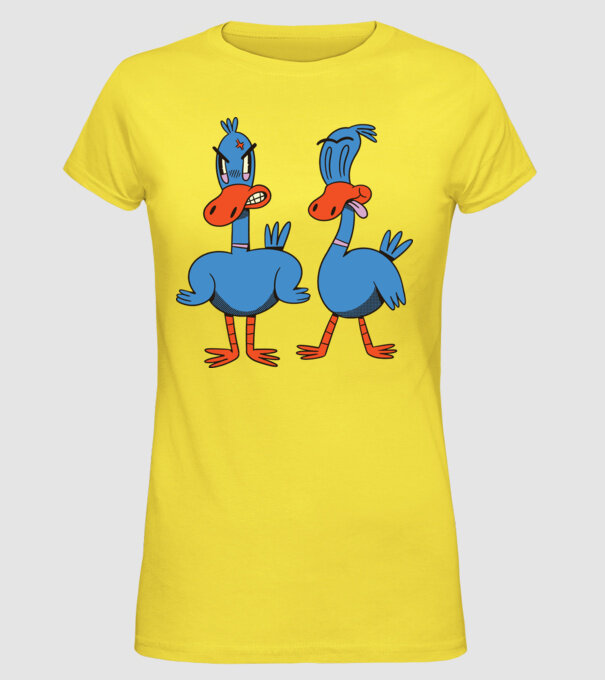 Rațe model galben pe tricou
