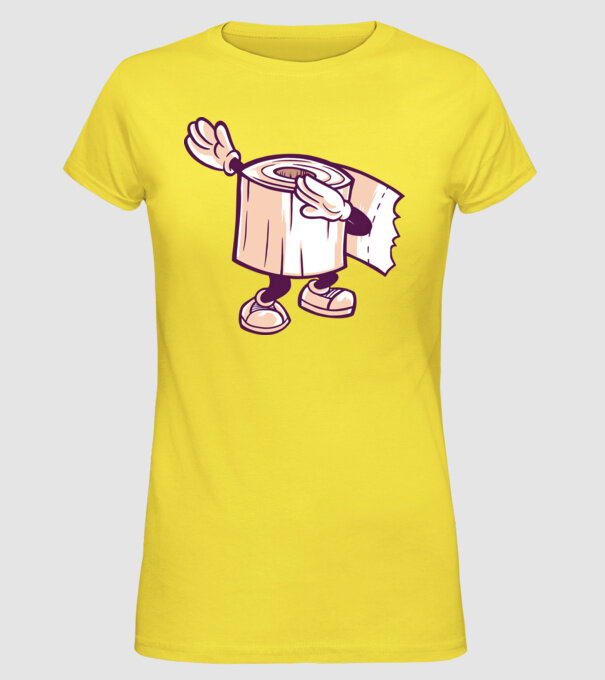 Hârtie igienică DAB model galben pe tricou