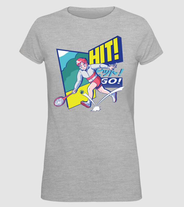 Anime Jucător de tenis băiat model gri pe tricou
