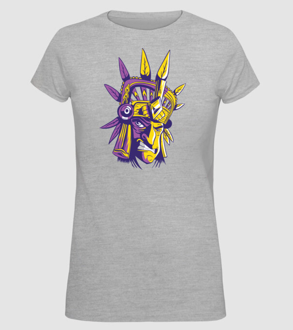 Războinic Aztec model gri pe tricou